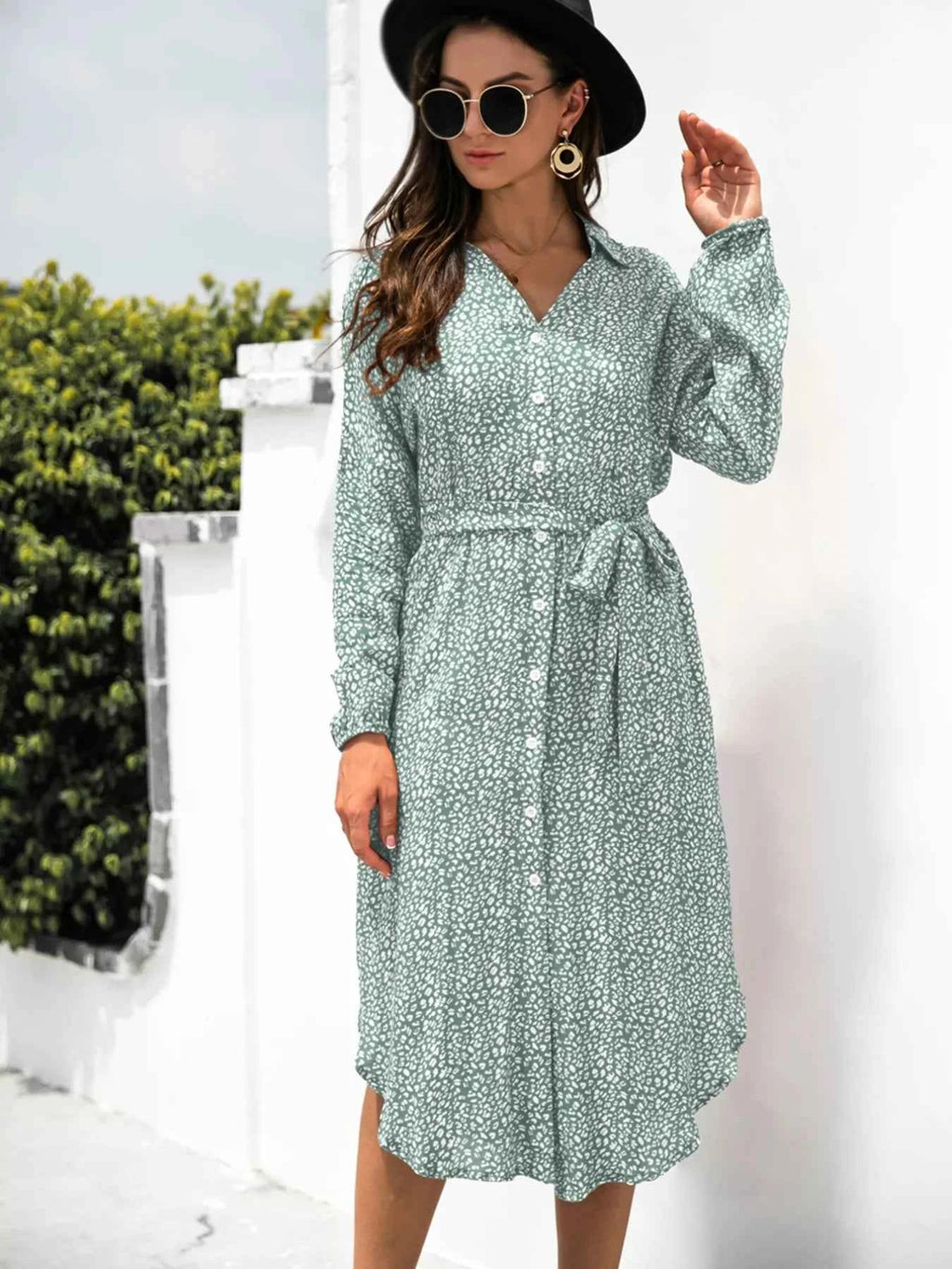 Button Down Printed Long Sleeve Shirt Dress c3531295-ea1d-453b-a4b8-aadd88d3ee97-Max-Origin