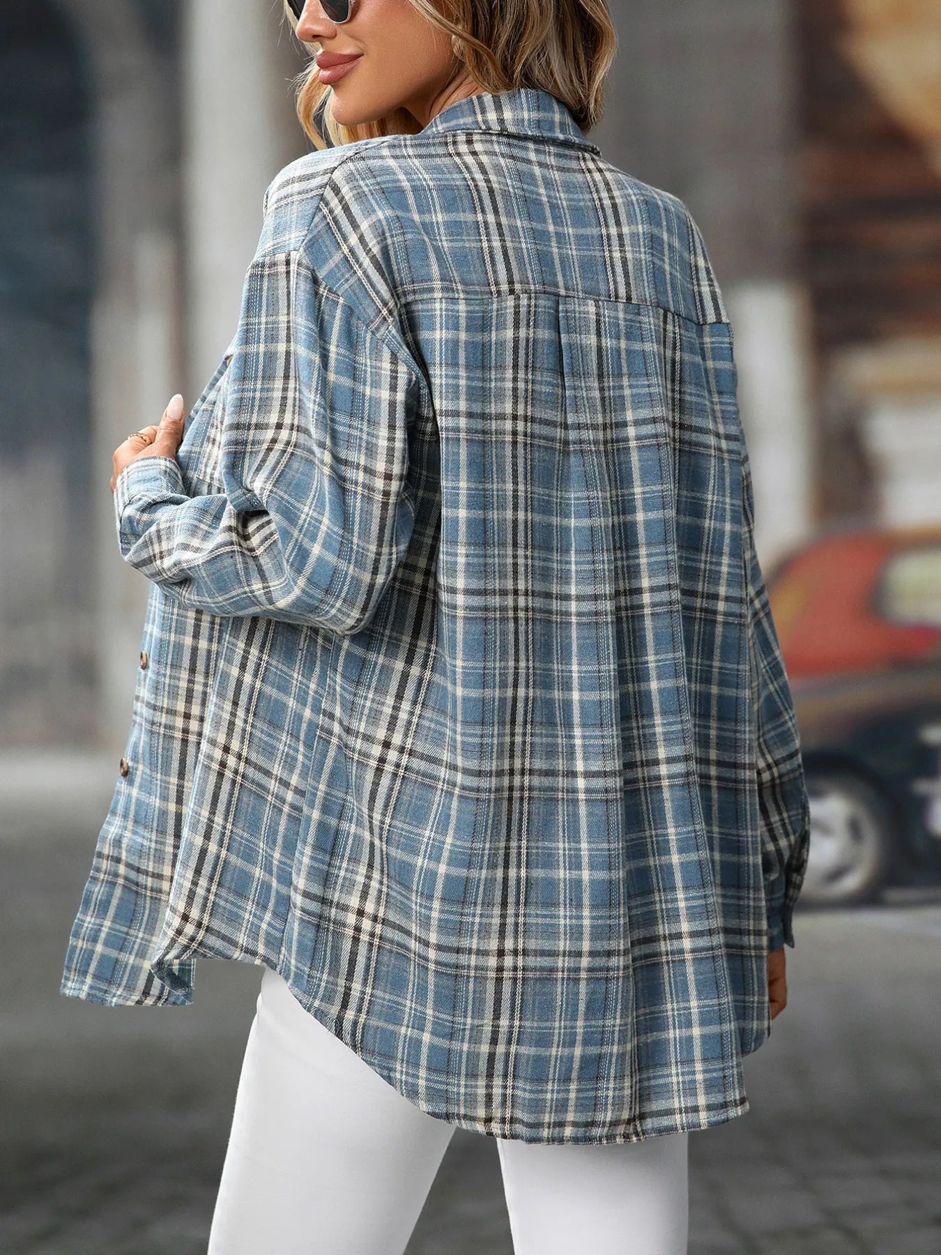 Oversized Plaid Button-Up Shirt c37ddd57-790f-477b-b184-df14e64ddddf-Max-Origin