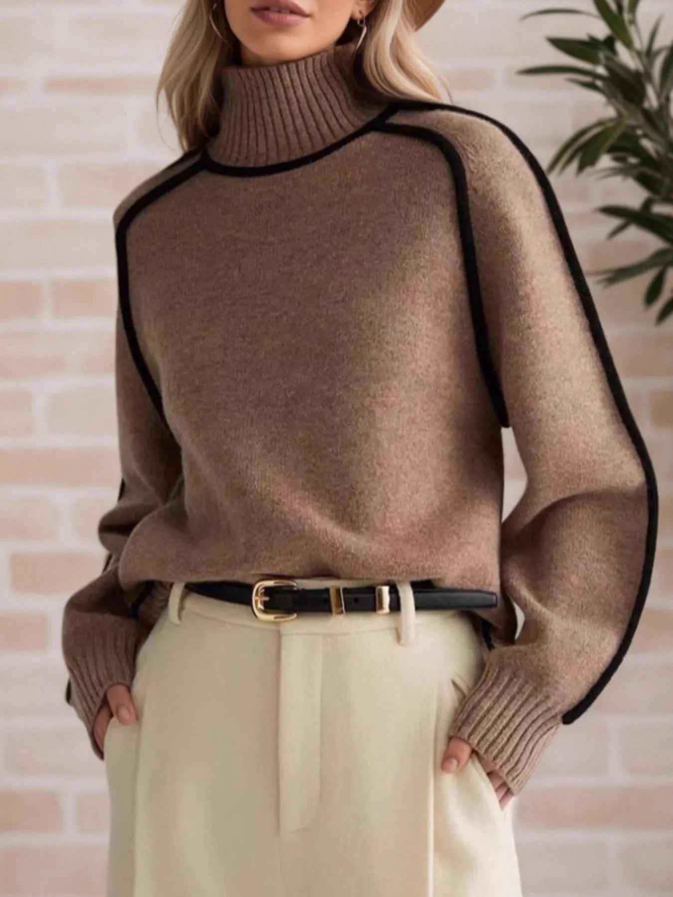 Contrast Trim Turtleneck Sweater c3941cd6-7bf5-4c6f-905f-273f467b7296-Max-Origin