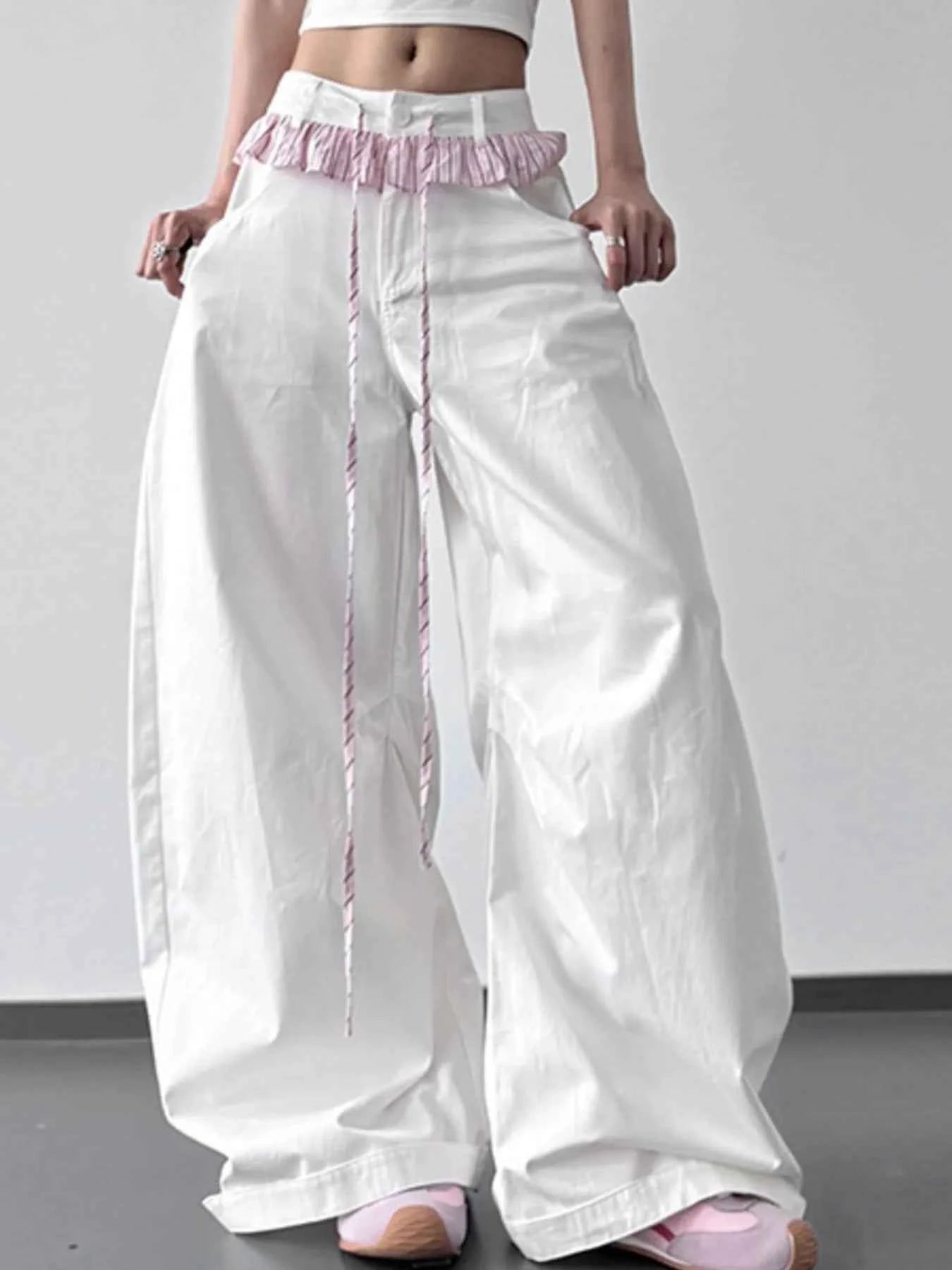 Wide Leg Drawstring Casual Pants c3948487-ad64-43ca-938f-4cf131522a78-Max-Origin