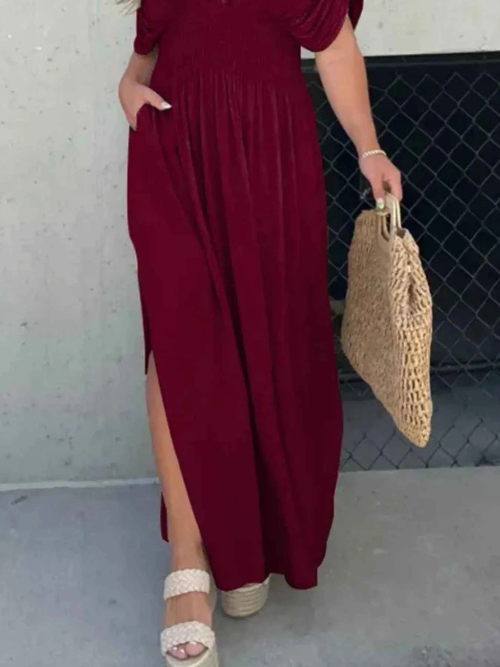 Full Size Deep V-Neck Maxi Dress with Side Slit Plus Size c39ebc60-a0d4-4f1b-84bd-11aa7bbfd0b9-Max-Origin
