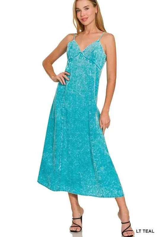 Zenana Tencel Mineral Washed Maxi Dress LT TEAL c3b46b665990419b8151cd82c0afcd20-Max-Origin
