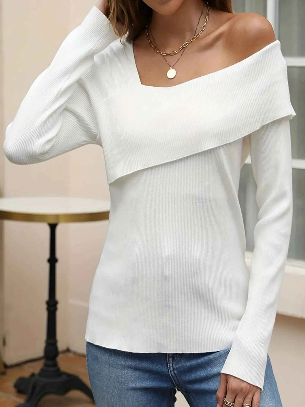 Asymmetrical One Shoulder Knit Top c3fc1828ca114ea4a89fee2ebcdb59c2-Max-Origin