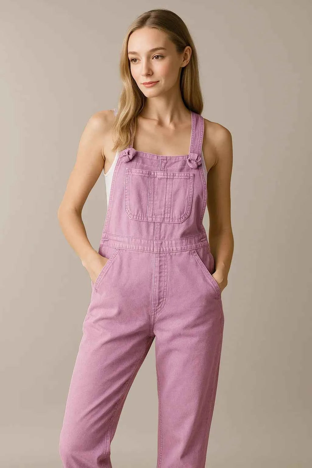 Zenana Washed Knot Strap Relaxed Fit Overalls B VIOLET c43f0536-3038-445d-b871-34f82aa7f45a-Max-Origin