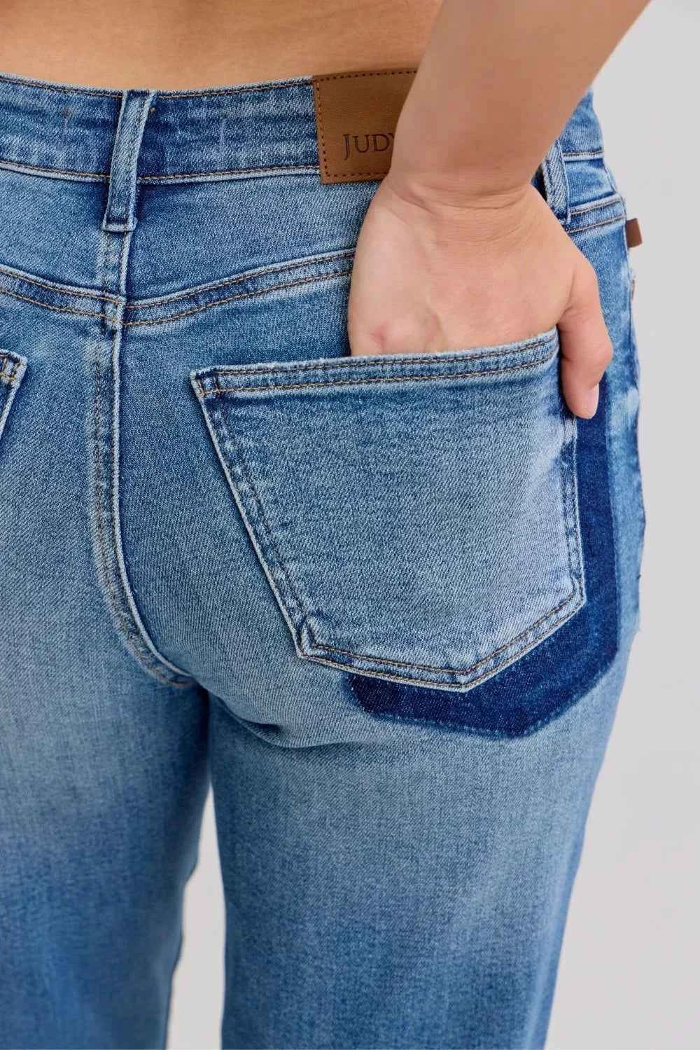 Judy Blue Full Size Mid Rise Bf Patch & Repair Destroy Release Hem Jeans Plus Size c4962d583cfa4c11b1d2a4914fbc9cd6-Max-Origin
