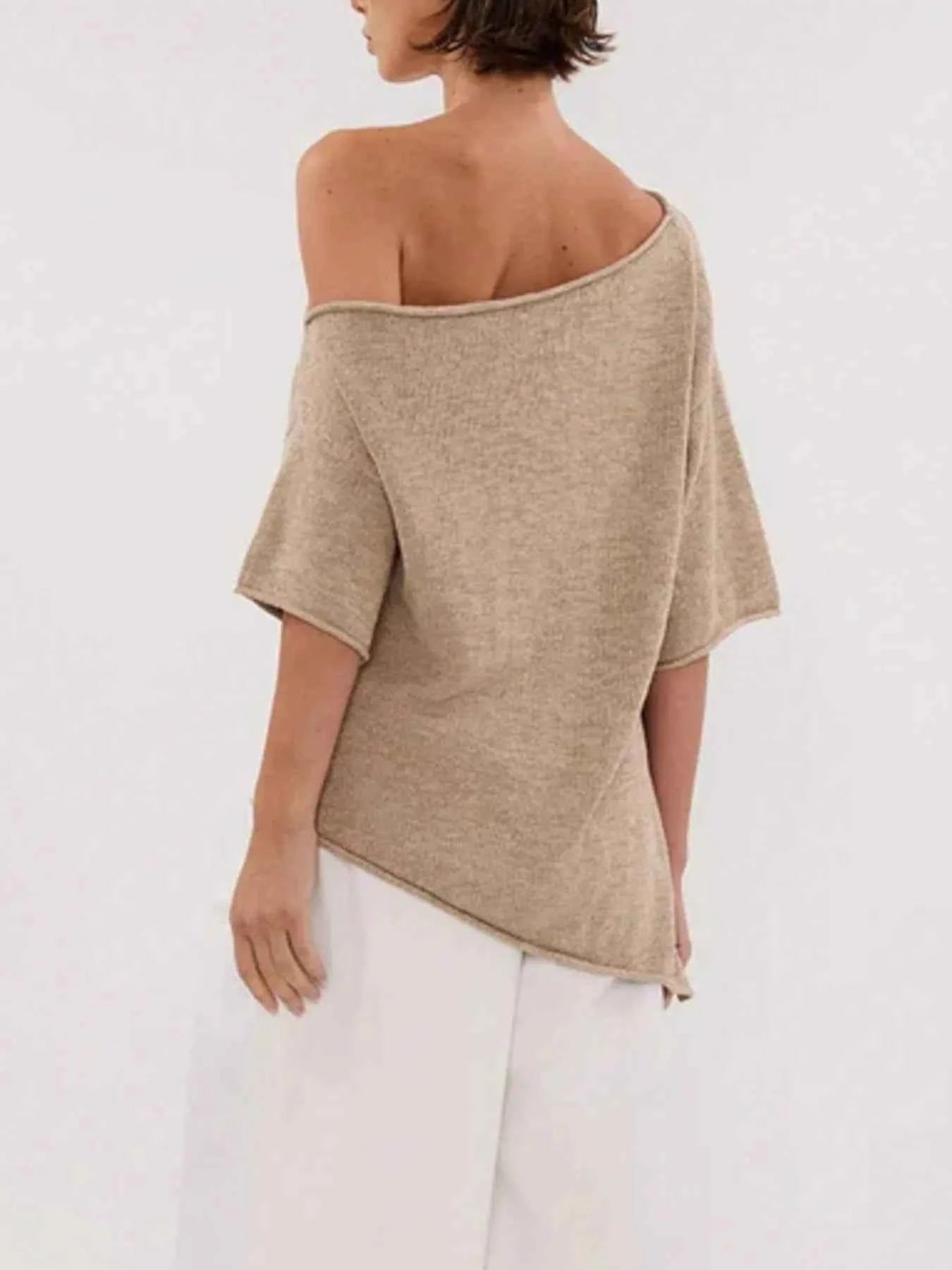 Single Shoulder Relaxed Fit Knit Top c4e6d644-65f6-4d12-8fa7-6ce589776caf-Max-Origin