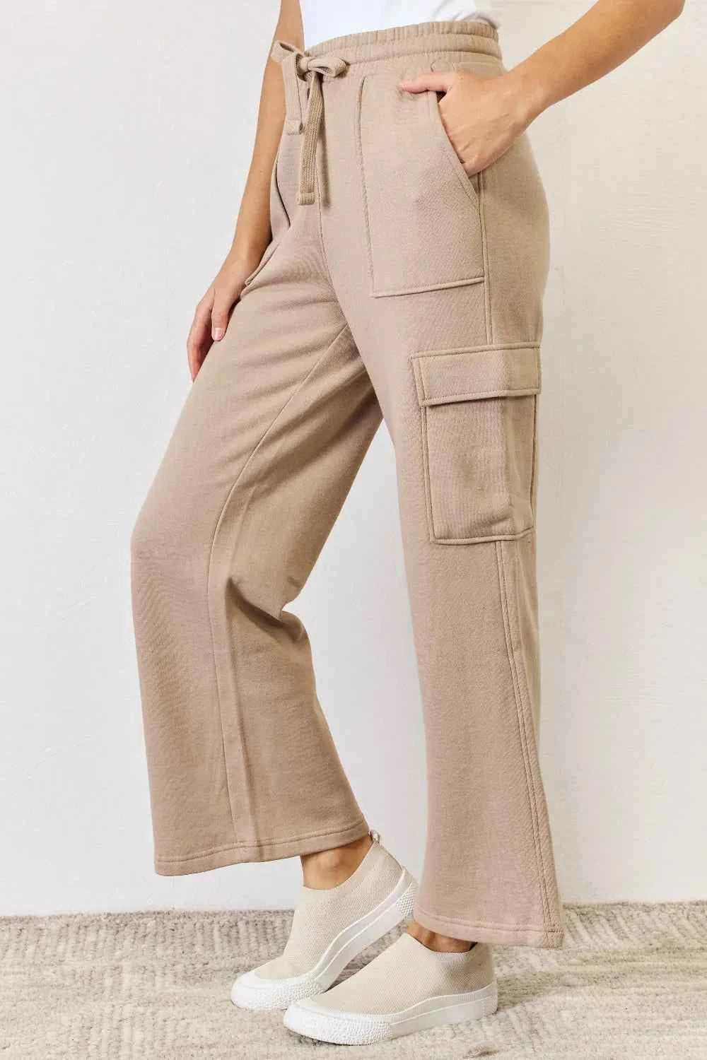 RISEN High Waist Cargo Wide Leg Pants c52796e3-1afb-4af9-bc04-02dd8cfbcff0-Max