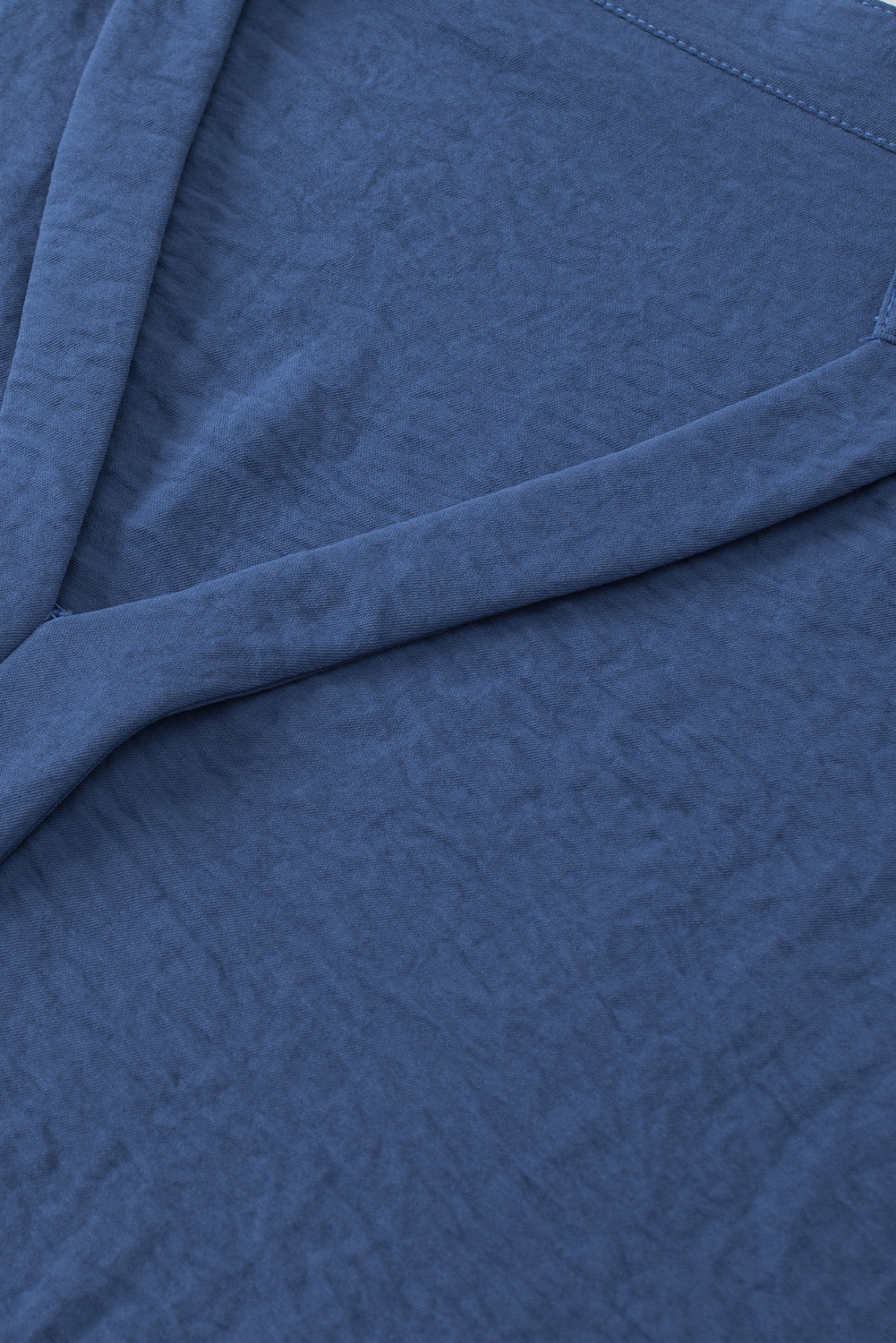 White Notched Neck Batwing Sleeve Blouse c534071174a1d177