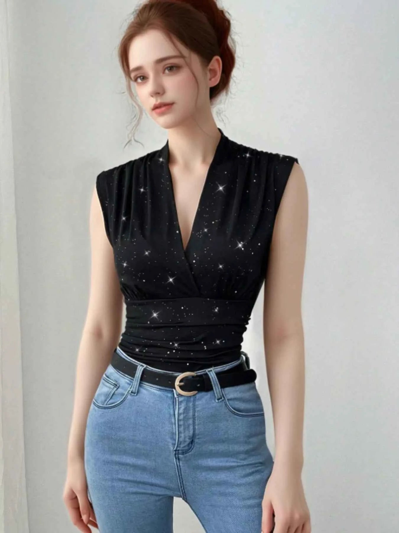 Surplice Sleeveless Slim Blouse c53e8d0f-de6d-458c-8a4b-e7e2435d19c6-Max-Origin