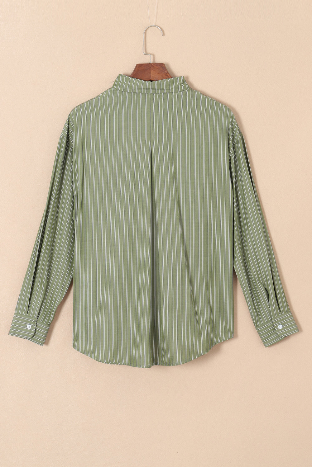 Blue Stripe Button Up Oversized Casual Shirt c581c6a180f90280