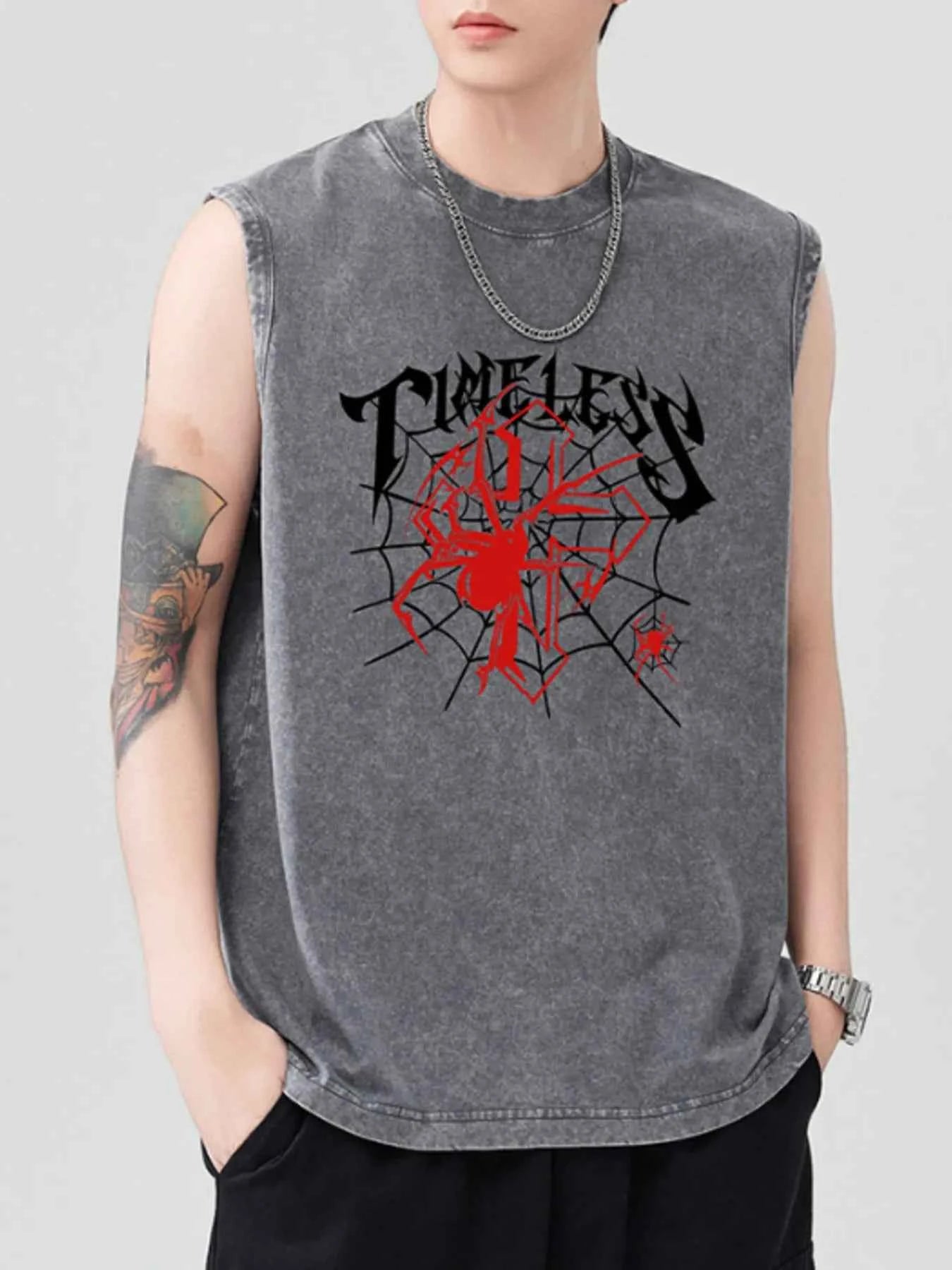 Men's Spider Round Neck Tank c592d06e62ed4b28a0973d337d6952d0-Max-Origin