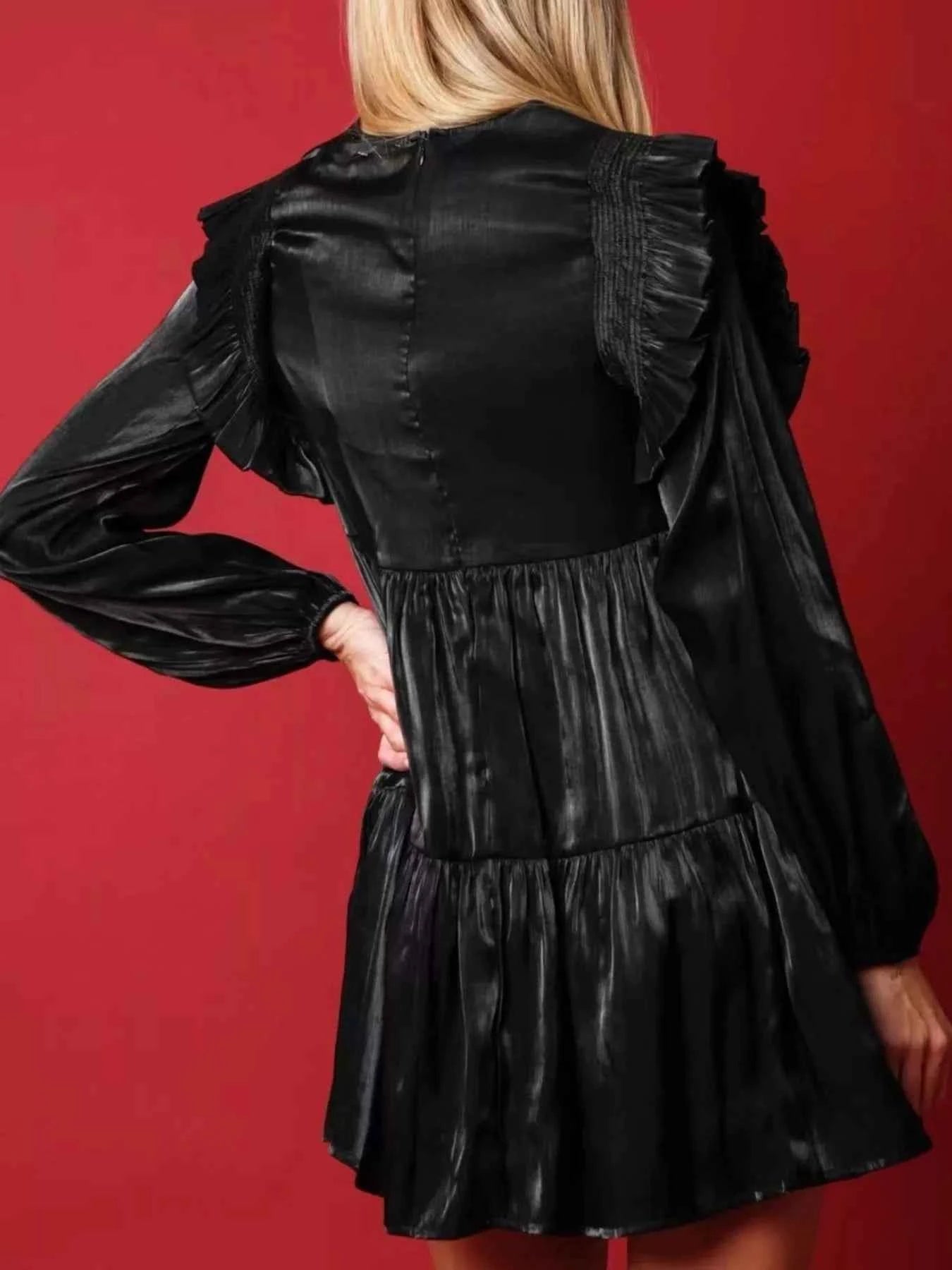 Christmas Ruffled Nutcracker Long Sleeve Dress c602bd22-8572-4180-bb7c-42455d916c45-Max-Origin