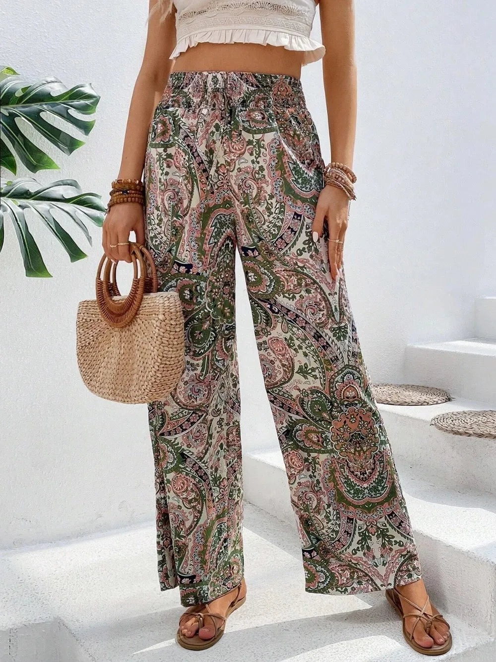 Printed Wide Leg Pants c615958a-104e-4f56-992e-0d2c99db5b64-Max