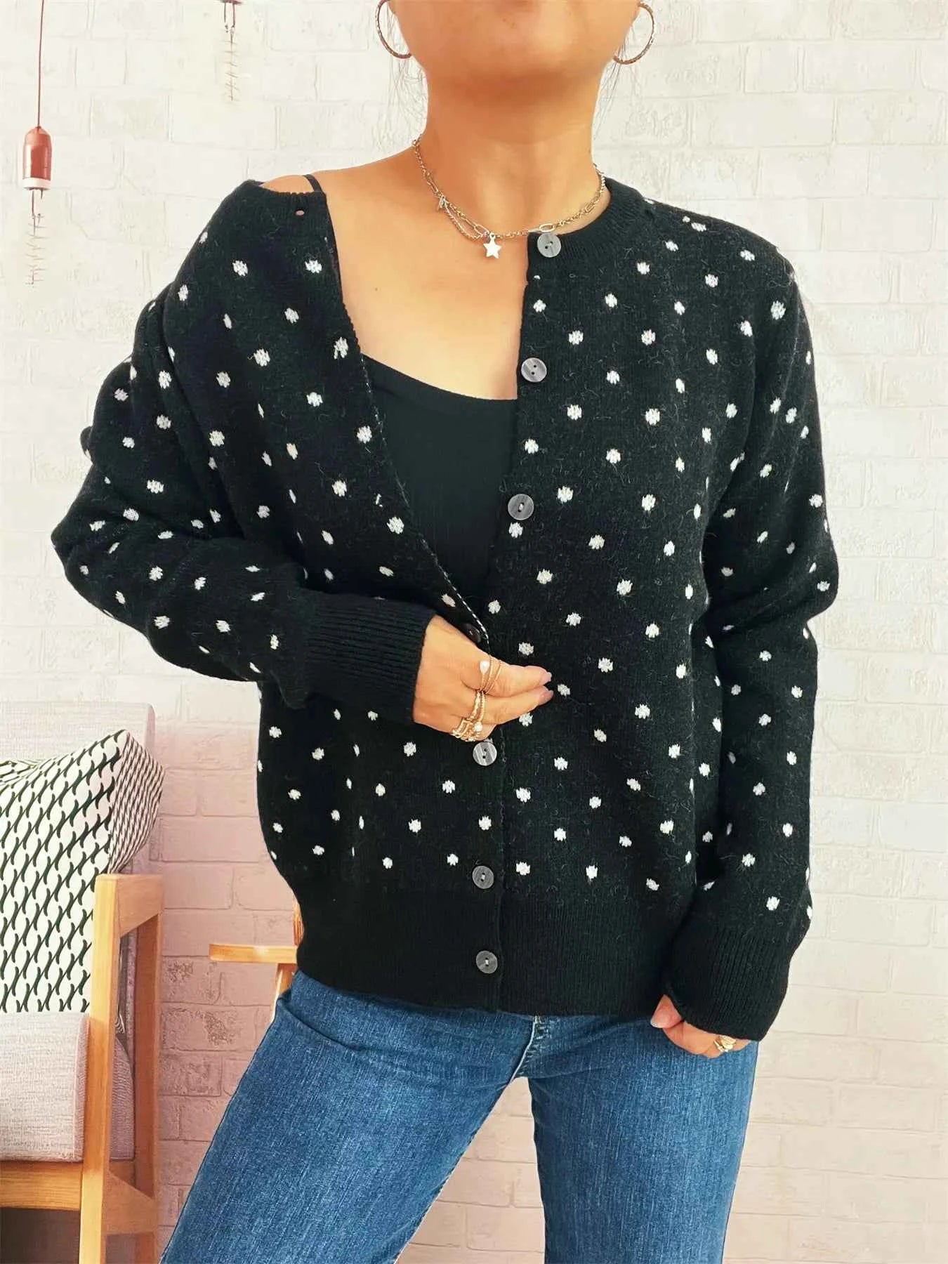 Polka Dot Button-Up Cardigan c6243d930c7b4dfa895e1f43ec6ee93f-Max-Origin