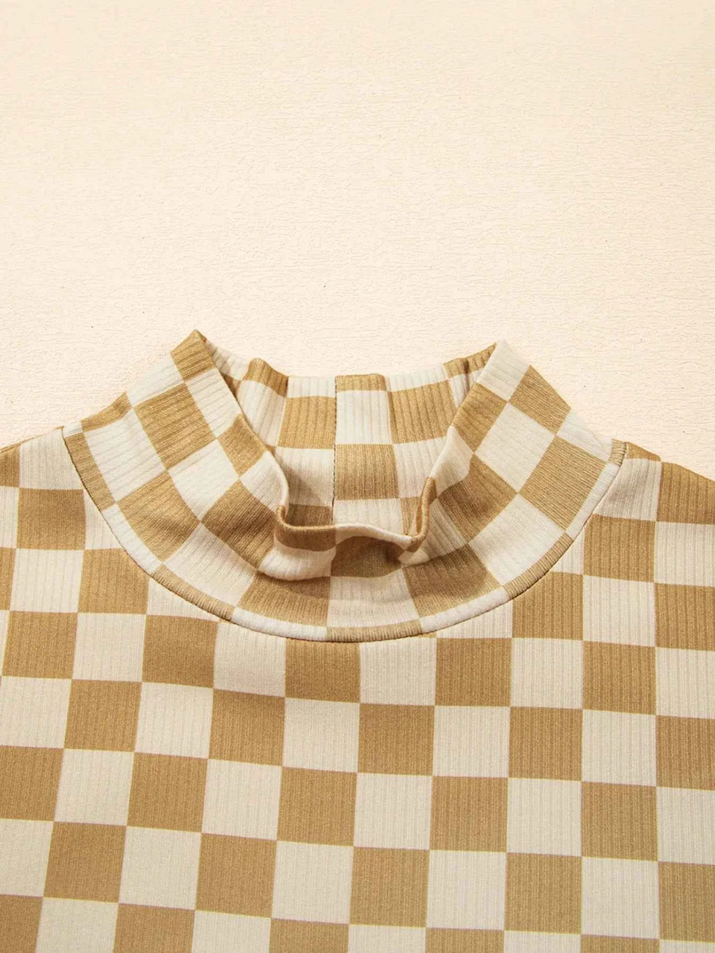 Check Pattern Turtleneck Slim Long Sleeve Tee c63a3d3303d54c7381923b5f1c195285-Max-Origin