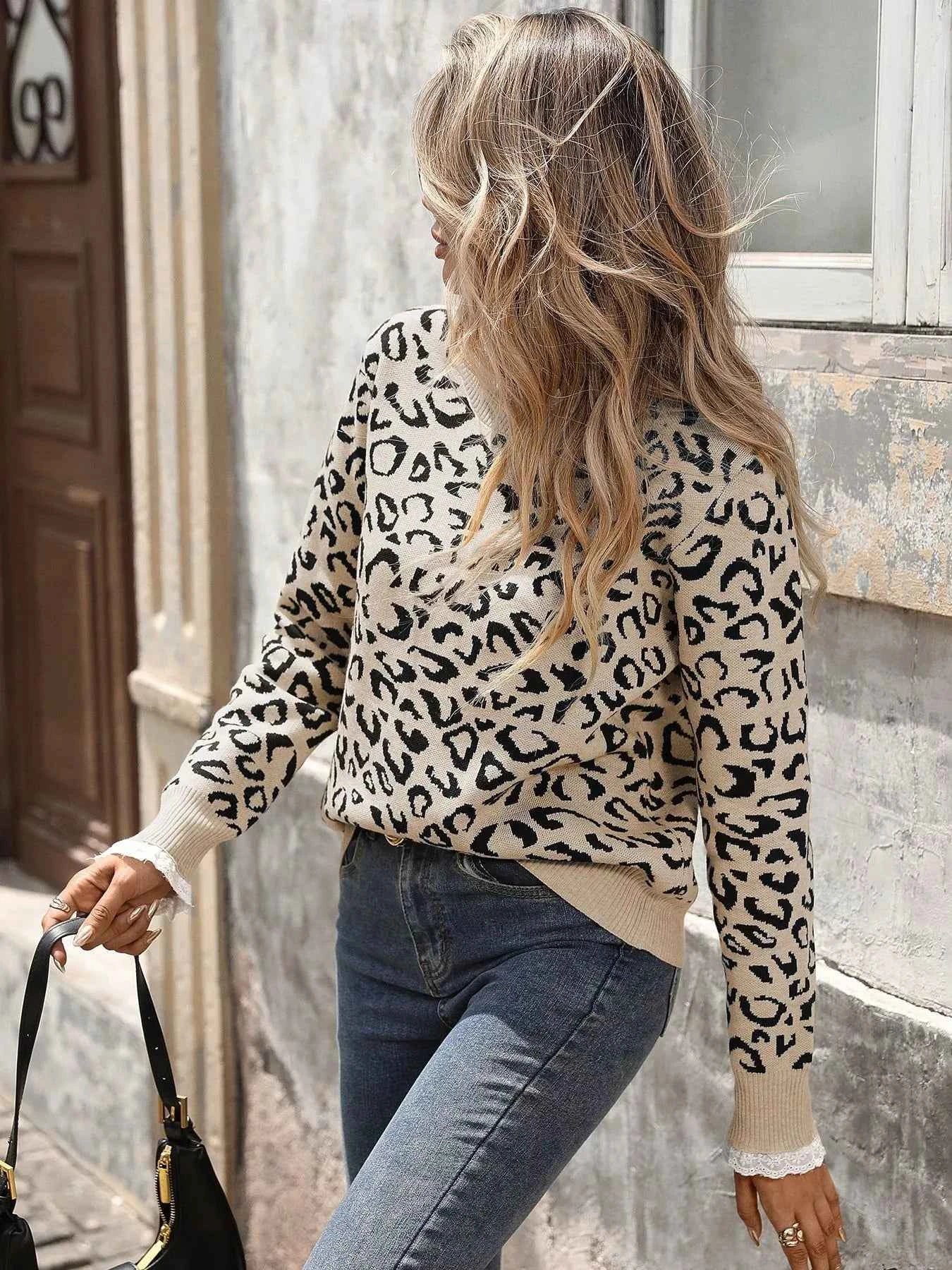 Frill Leopard Long Sleeve Sweater c66a61f21b1a436fa4e7b08dfcdd188e-Max-Origin