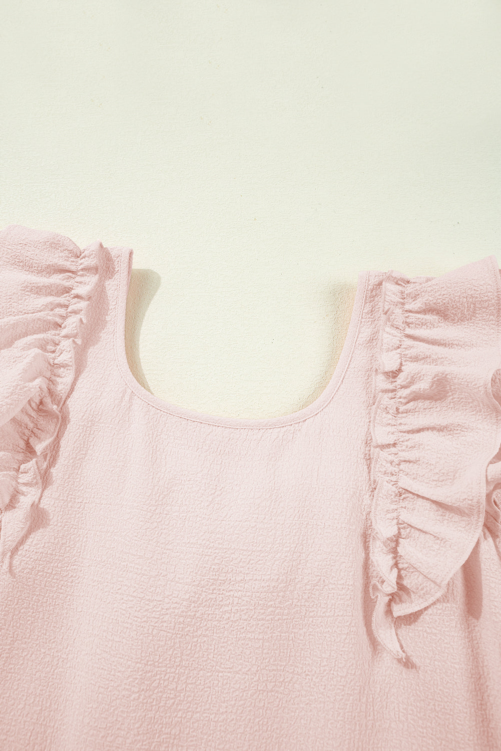 Beau Blue Textured Flutter Sleeve Square Neck Bow Back Mini Dress c6bf34829d73f63a