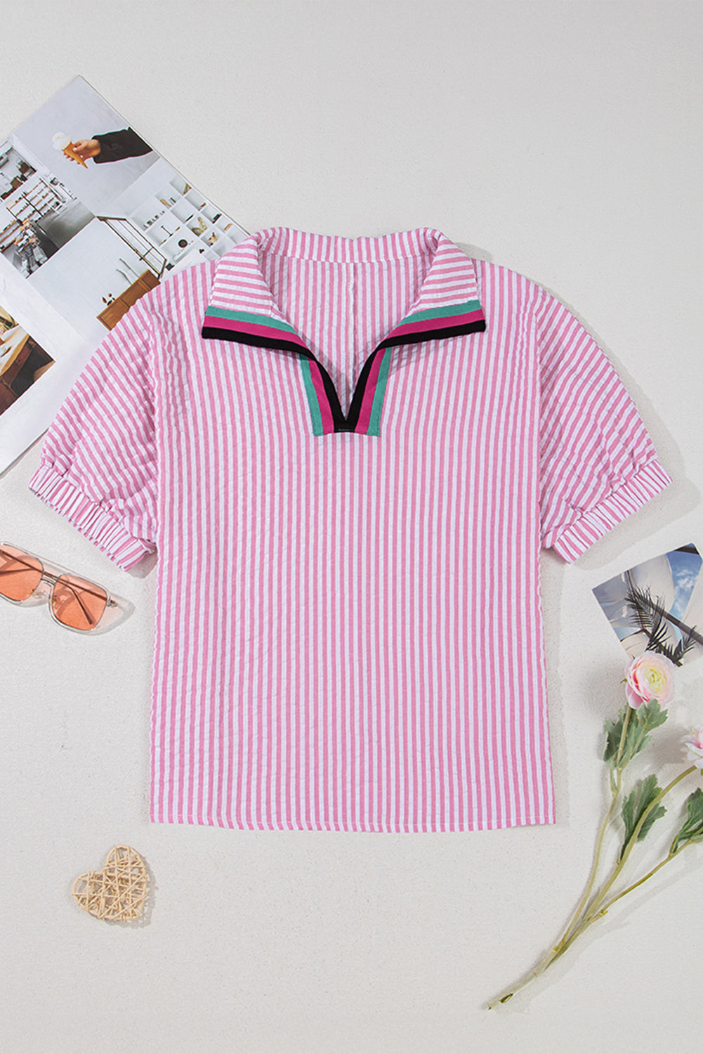 Sachet Pink Striped Dolman Sleeve Pop of Color Neckline Blouse c6c2de8192704991_efeb8f15-6b82-4b09-b892-45eb0eb2132a