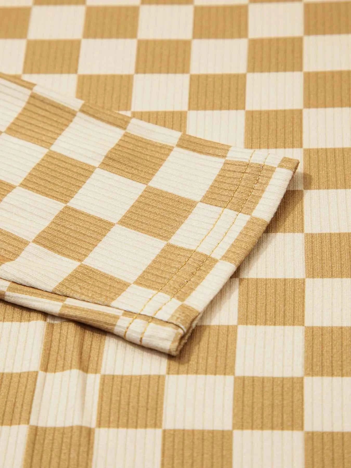 Check Pattern Turtleneck Slim Long Sleeve Tee c6dac40f8e824af69ced87c5532586a1-Max-Origin