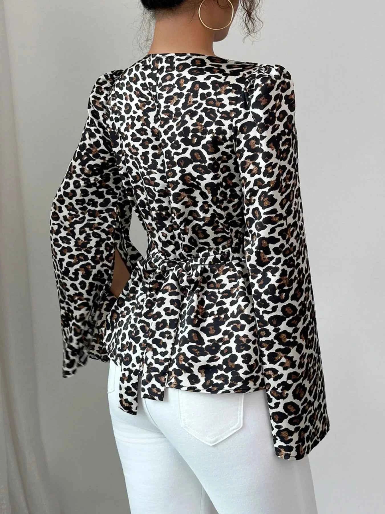 Leopard Print Slit Sleeve Blouse c721adf7-0407-43f0-ac00-02c97dc0a818-Max-Origin