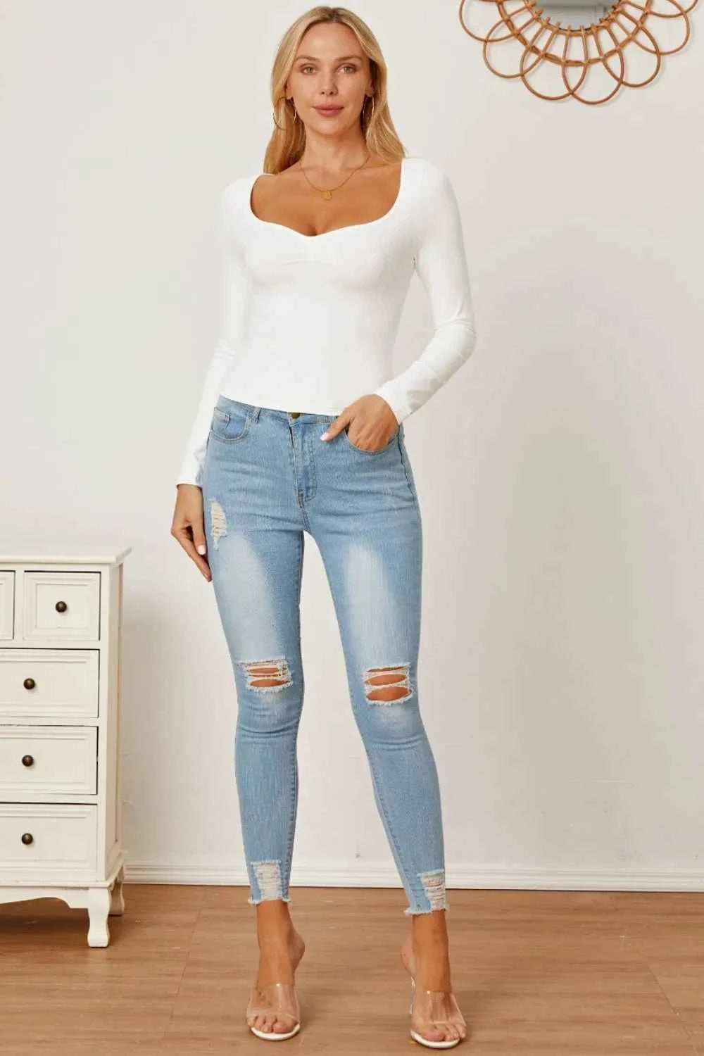 Ruched Long Sleeve T-Shirt c766058f-4f6e-478d-b57e-4465d7d12cf9-Max