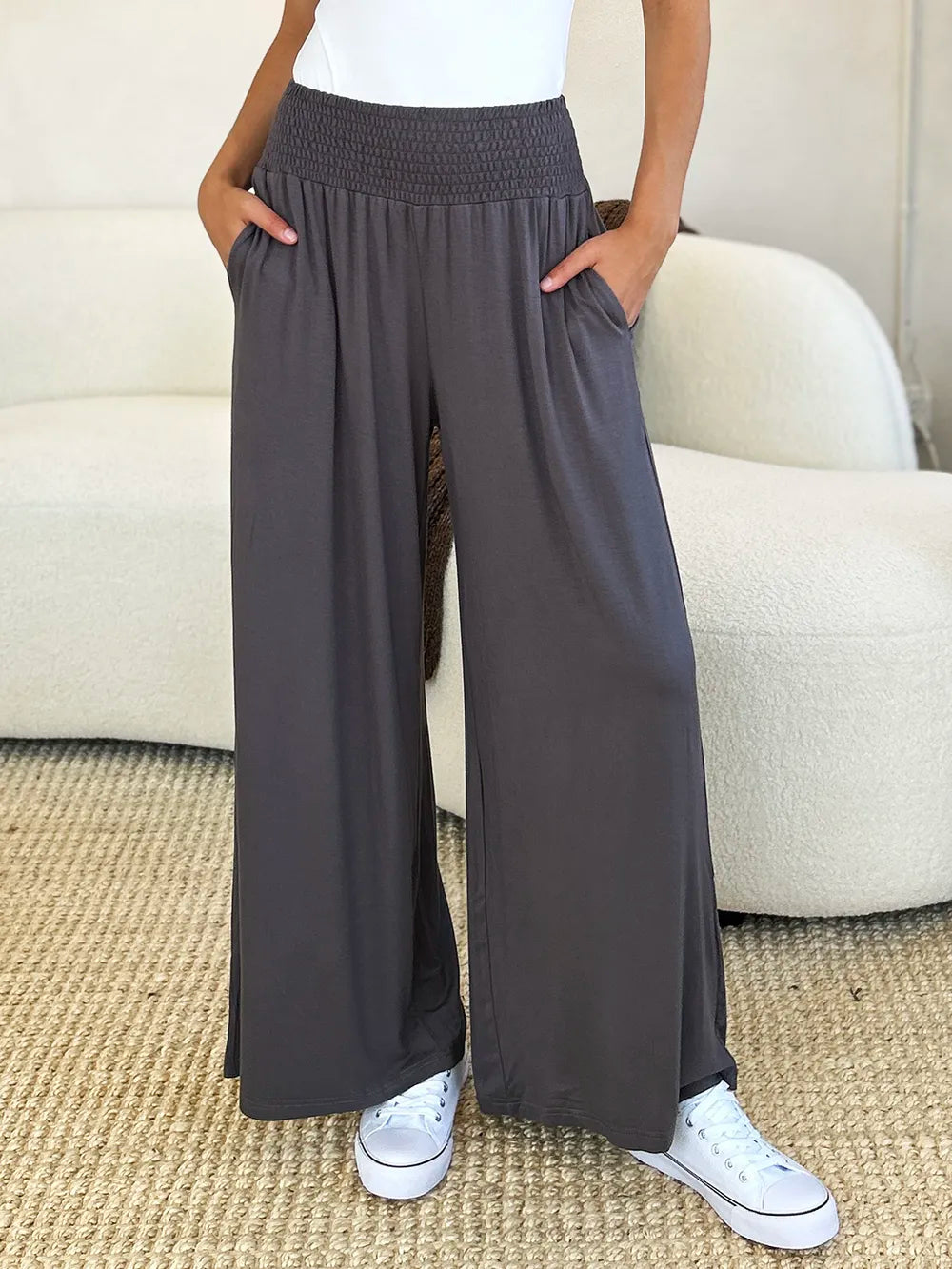Basic Bae Full Size Smocked Wide Waistband Wide Leg Pants c7c6fea9-4702-47c5-8090-9b73933ff326-Max