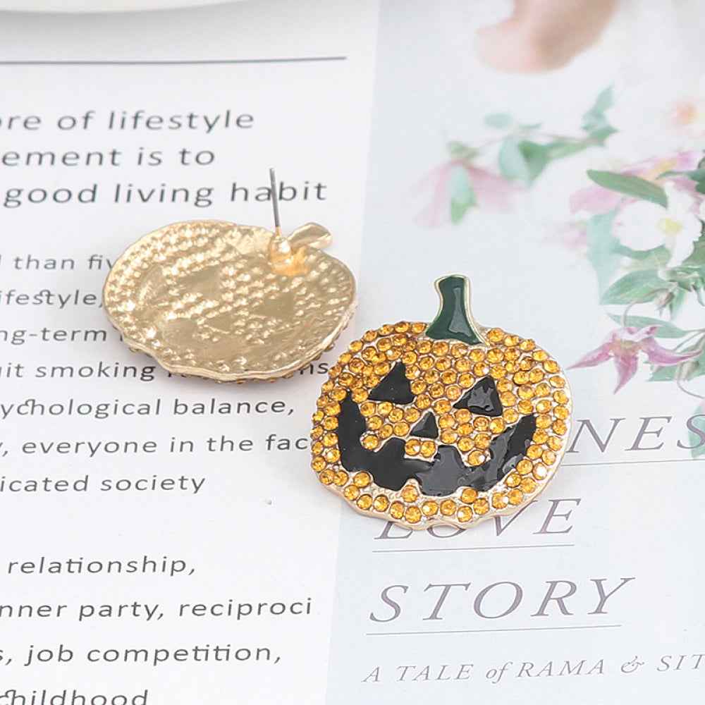 Demon Pumpkin Rhinestone Alloy Earrings c7f79efe06bf4ba88530505f8bcd0748-Max