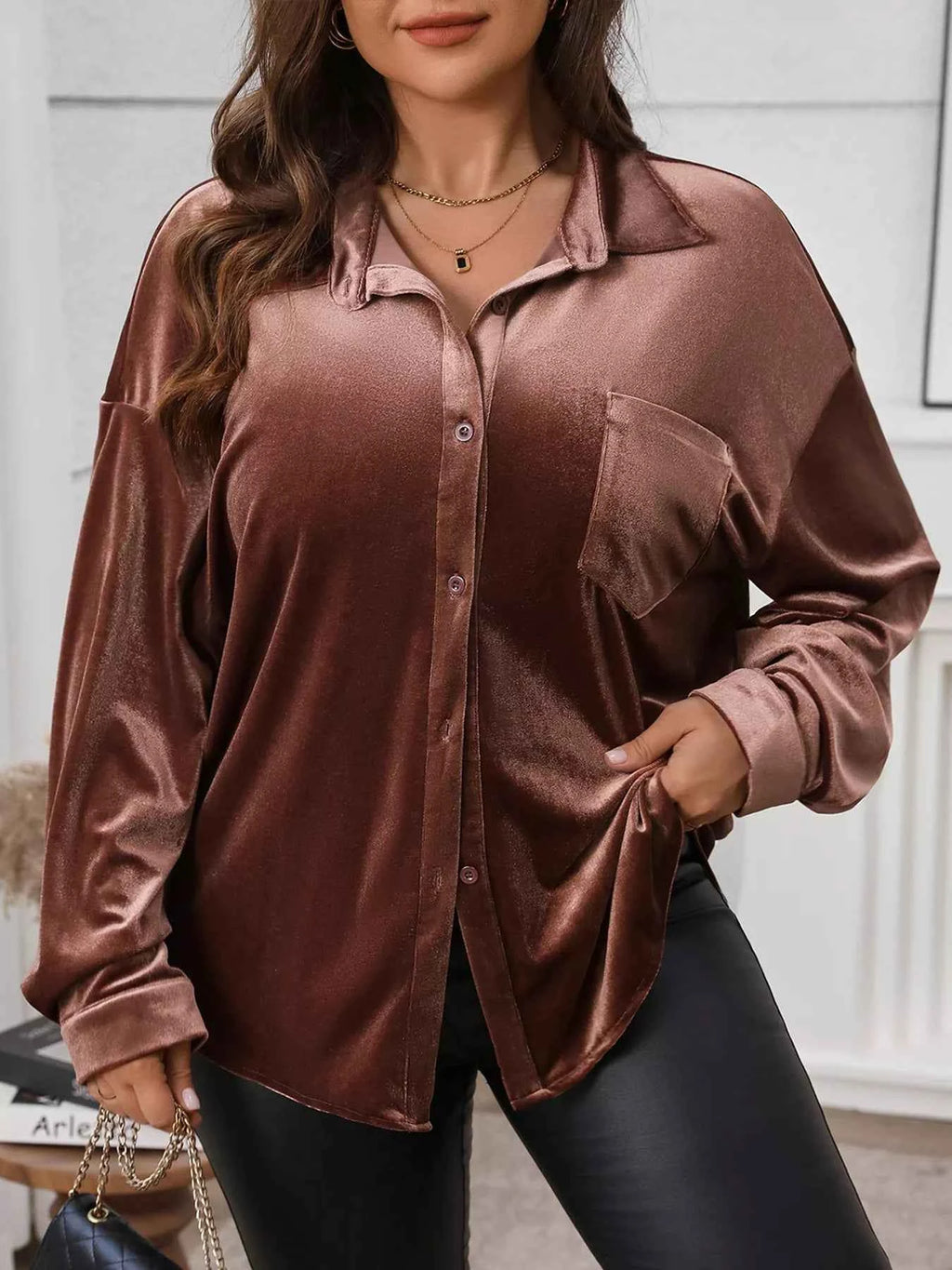 Plus Size Button-Down Long Sleeve Oversized Shirt c7f7c377e15e4452af868d0442d004e0-Max-Origin