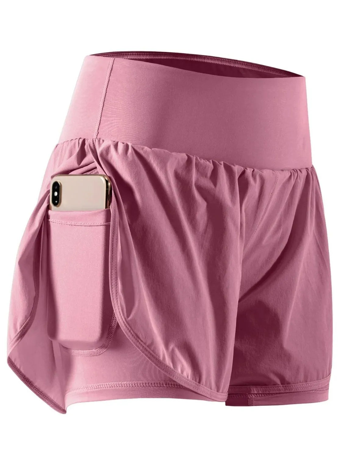 Pocketed High Waist Active Shorts Moonlit Mauve c82478e4-6907-44b4-b33d-5c5812c15fd9-Max-Origin