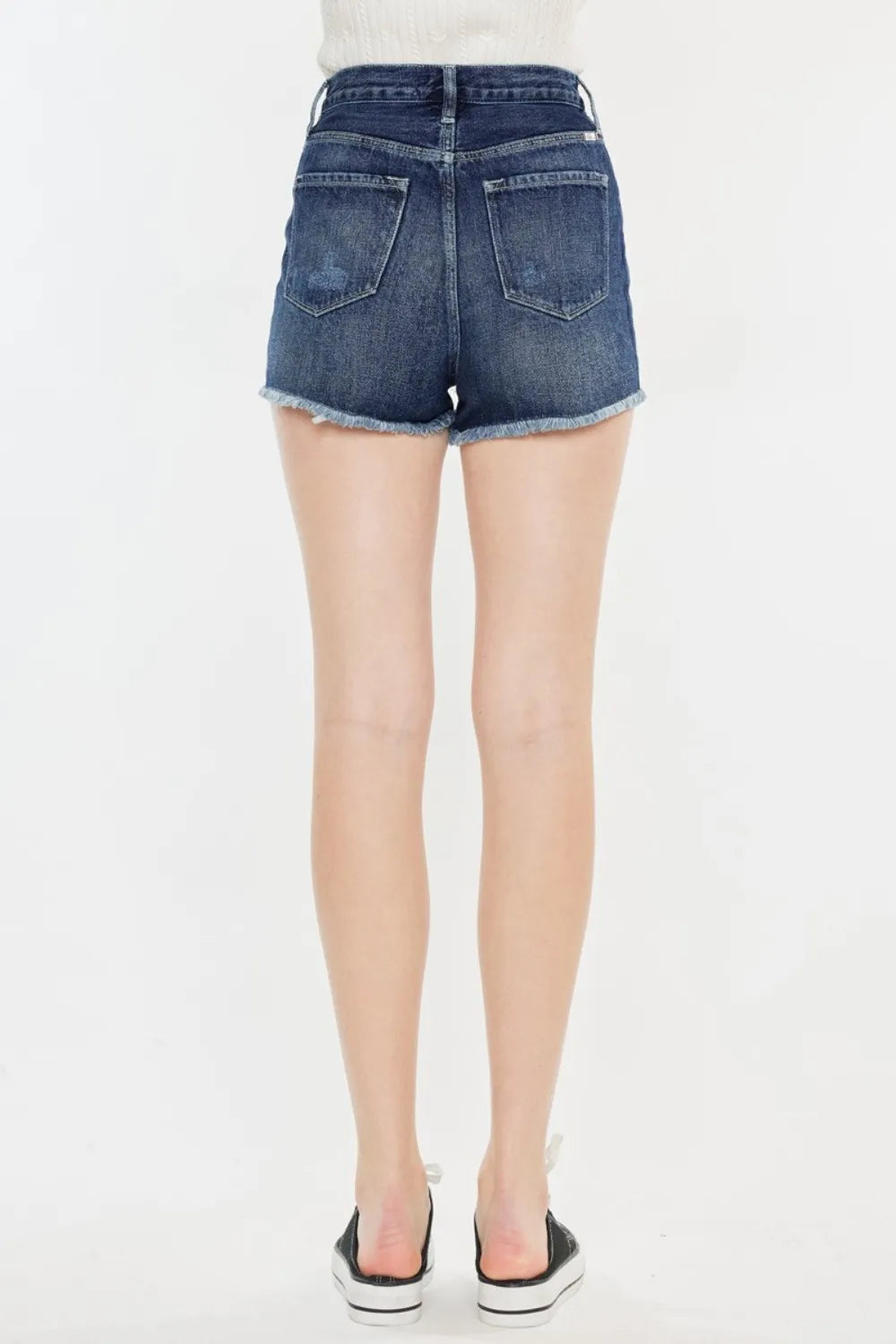 Kancan Raw Hem Button Fly Denim Shorts c84709f5-0ea9-490a-83e1-68e00364ce7f-Max