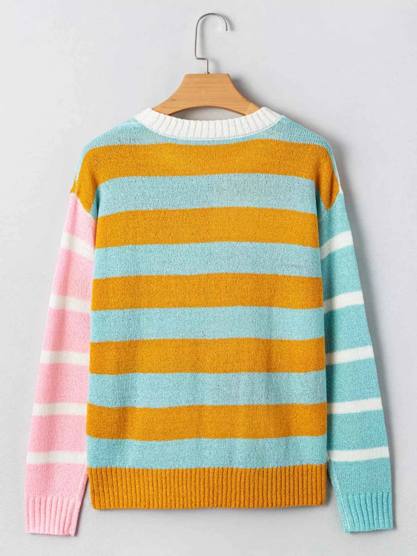 Color Block Striped Sweater c88731d5687e4ca391f5c952abe47dae-Max-Origin