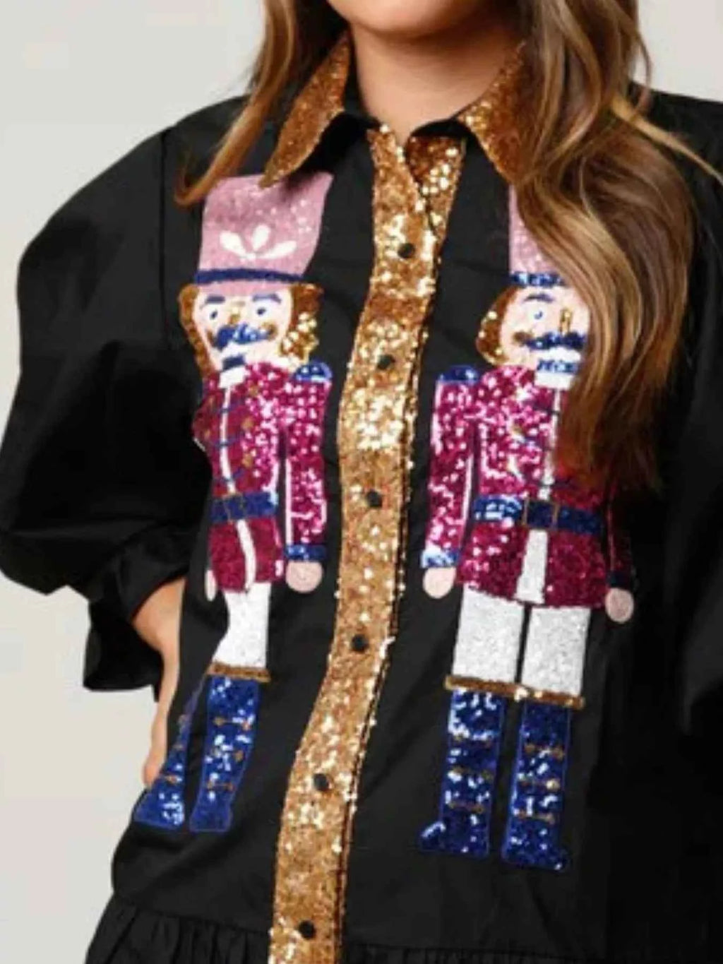 Full Size Christmas Sequin Nutcracker Tiered Shirt Dress Plus Size c8c2fa42-93ed-4044-8bc2-753f68f41bb6-Max-Origin