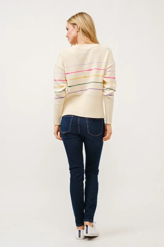 And The Why Multi Striped Pullover Sweater Top c8f94666621048f0841be58a30fa4a0c-Max-Origin