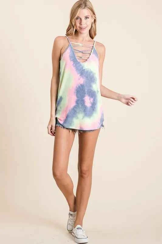 BiBi Tie Dye Terry Camisole with Caged Neck c91d4c84128a40b892c891b0bc8cbdeb-Max-Origin