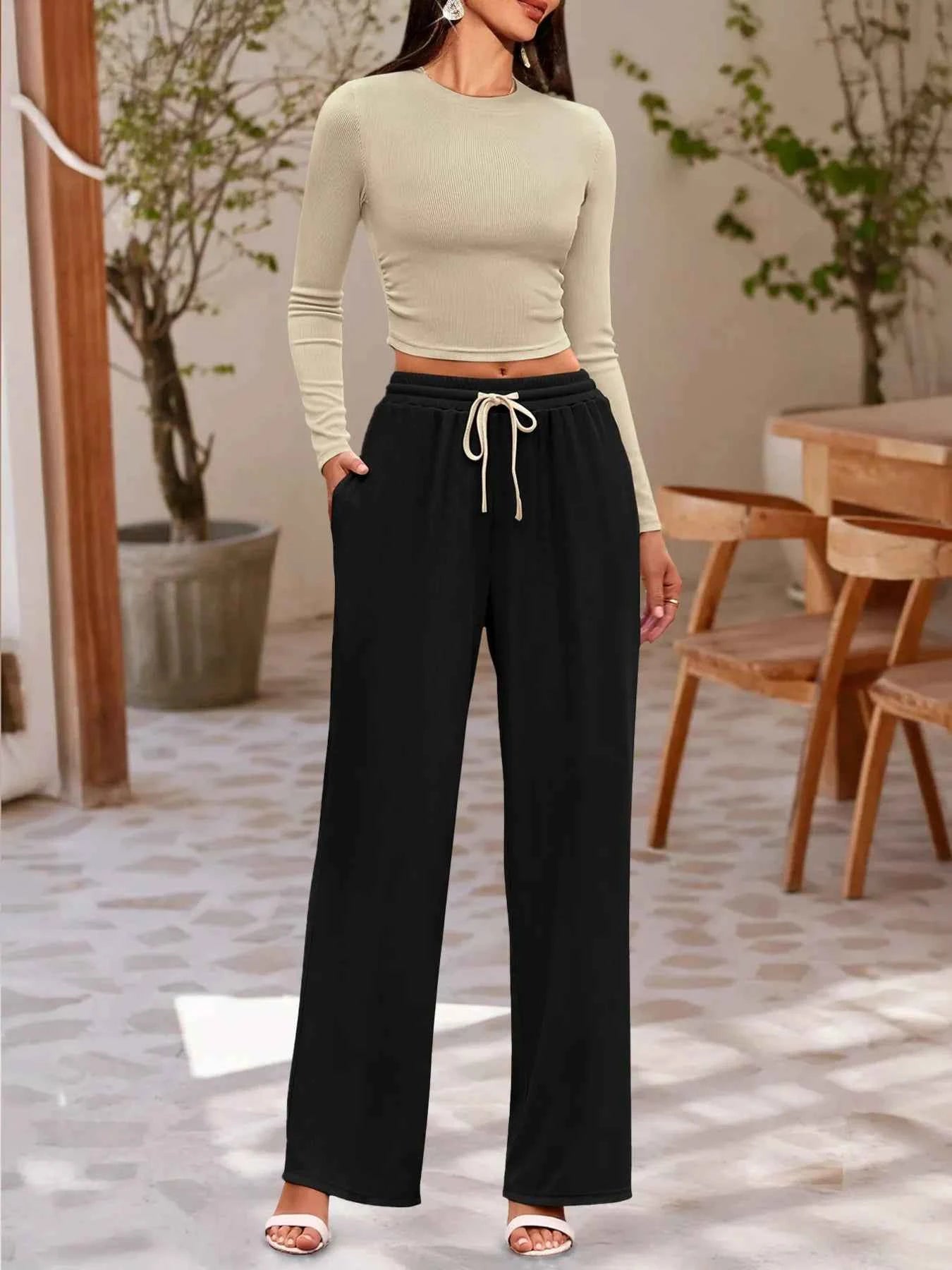 Round Neck Long Sleeve Top and Pants Set c9ab852a0bde48eebd16955584b38a55-Max-Origin