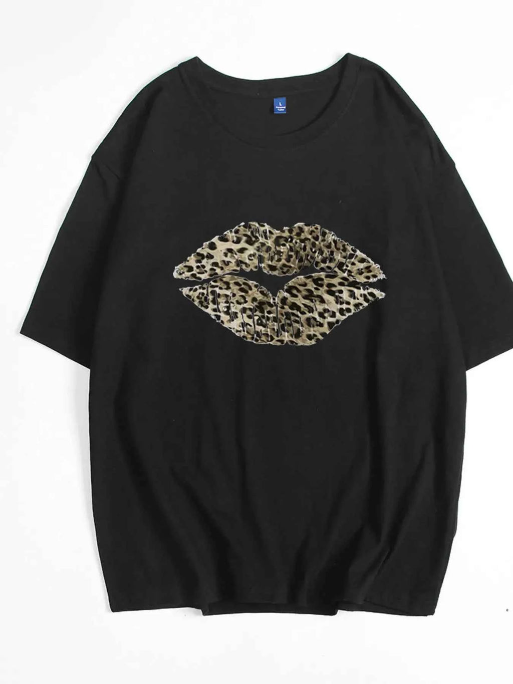 Leopard Lips Round Neck Oversized T-Shirt c9f74cb1d95a4c85b68cde19c83d87f4-Max-Origin