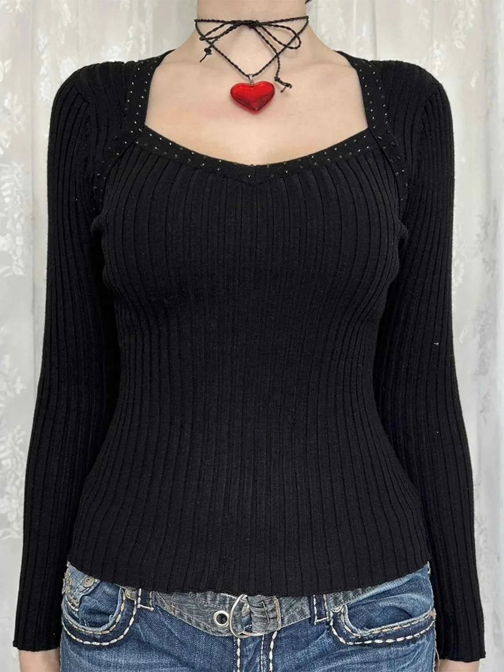 Long Sleeve Ribbed Knit Top c9fc8e6777e8443e840b7eb1514b4dc3-Max-Origin