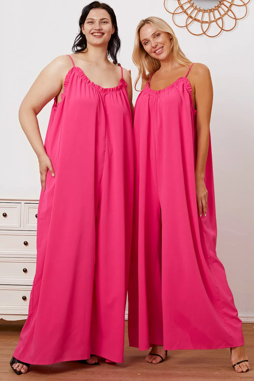 Double Take Full Size Ruffle Trim Tie Back Cami Jumpsuit with Pockets ca147d88-8320-48db-938d-4816c4c2ae68-Max