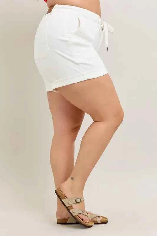 Judy Blue Plus Size High Waist Cuff Denim Shorts