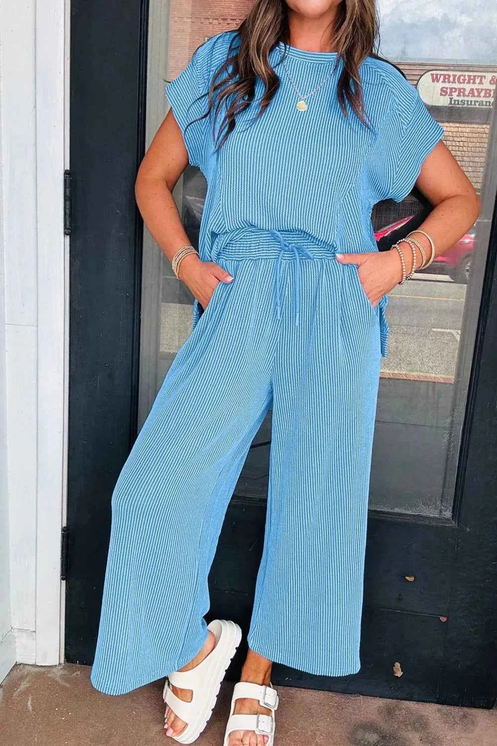 Ribbed Knit Round Neck Top and Pants Casual Set ca62407e-53e6-4e5d-9943-eb273bb022e5-Max-Origin