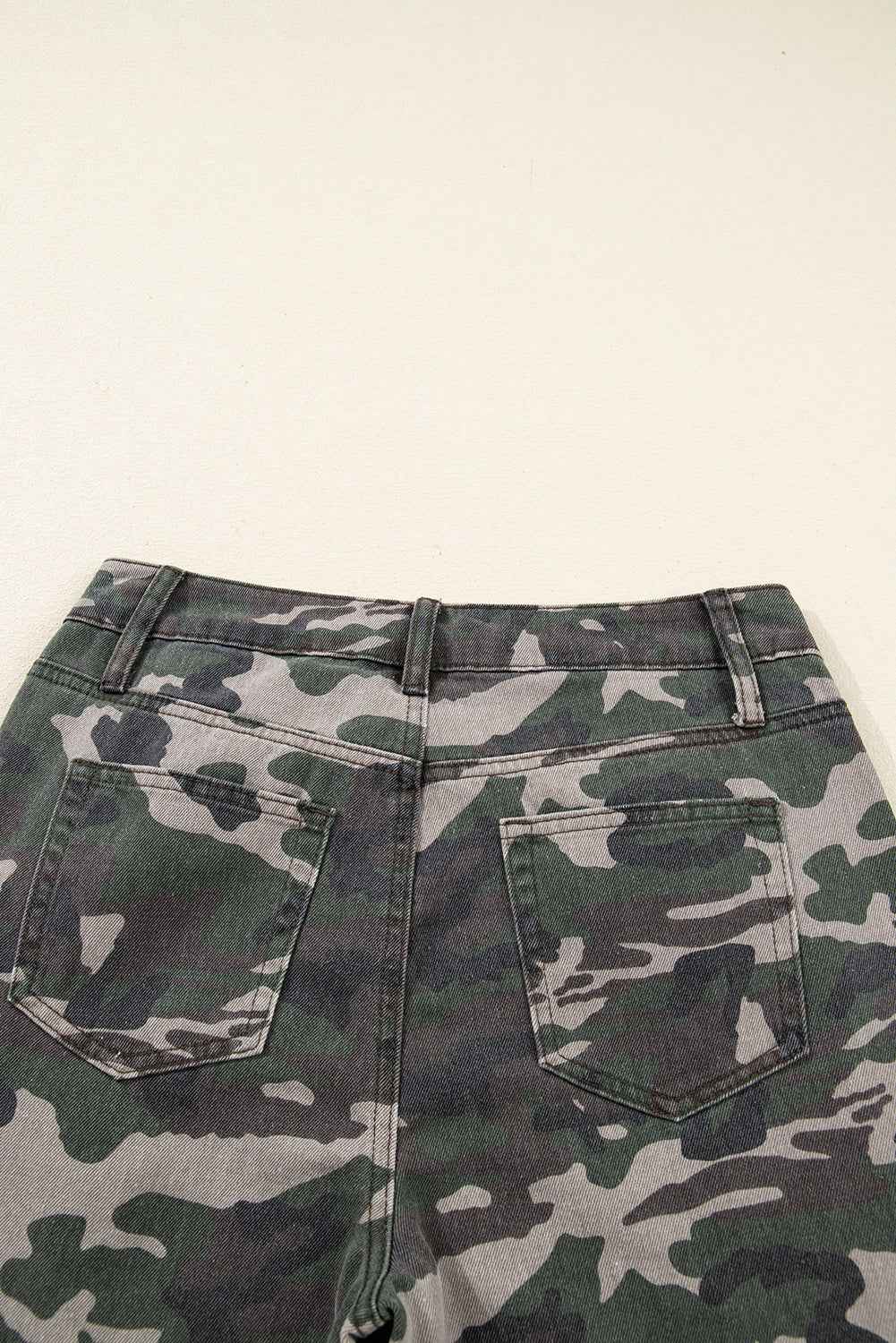 Green Camo Multi Pocket Cargo Wide Leg Jeans ca6d8ae038362e00