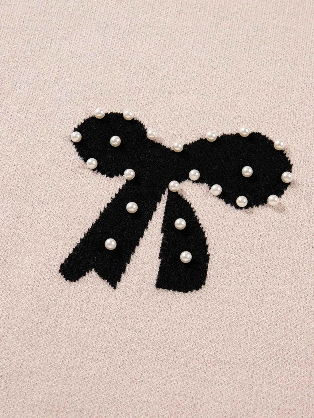 Pearl Embellished Bow Pattern Loose Sweater ca79d490e76d459095a9ed72419e9dc1-Max-Origin