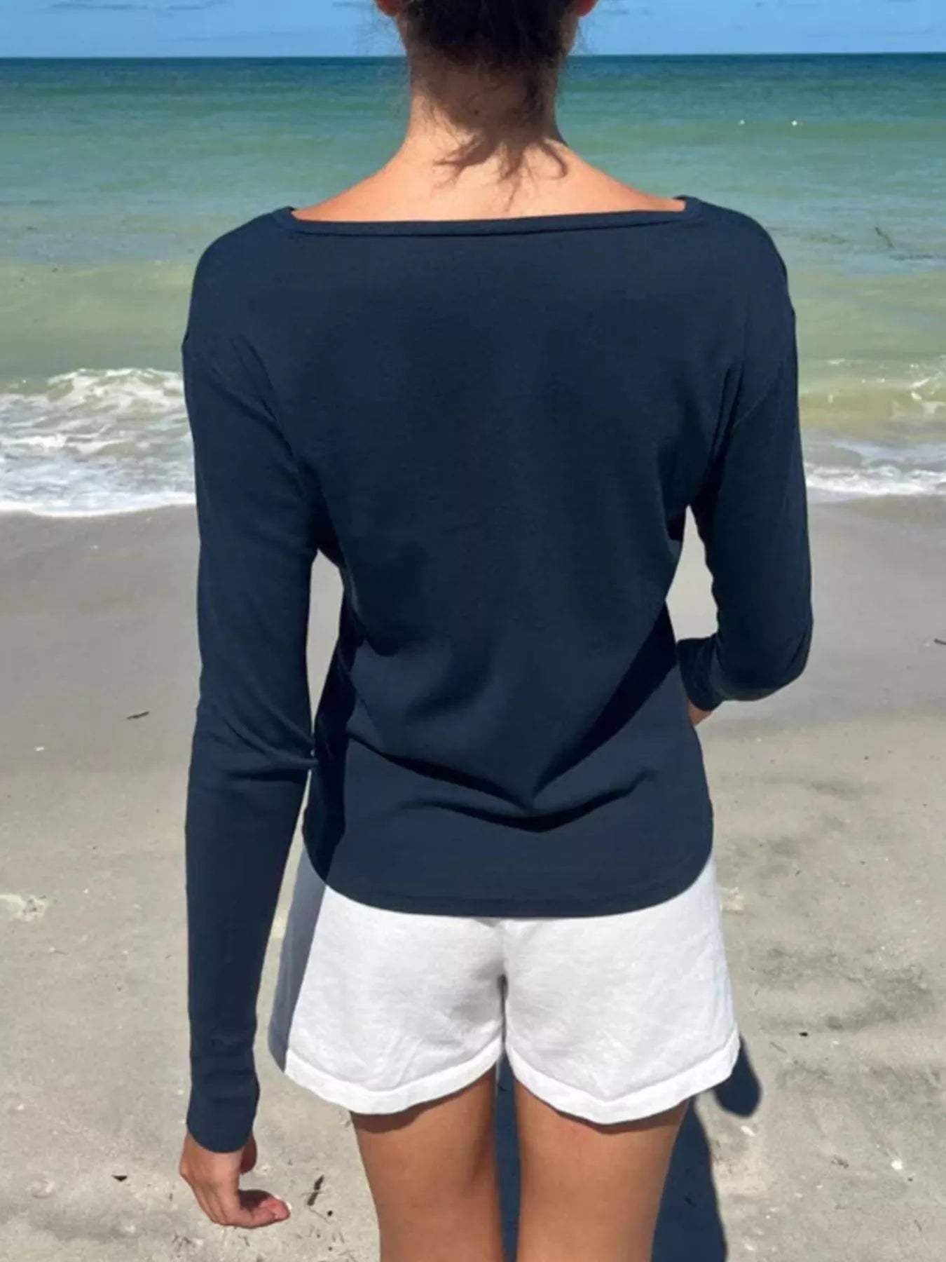 Striped Long Sleeve Henley T-Shirt ca8b5330-7aca-4b87-94a3-959b244cc521-Max-Origin