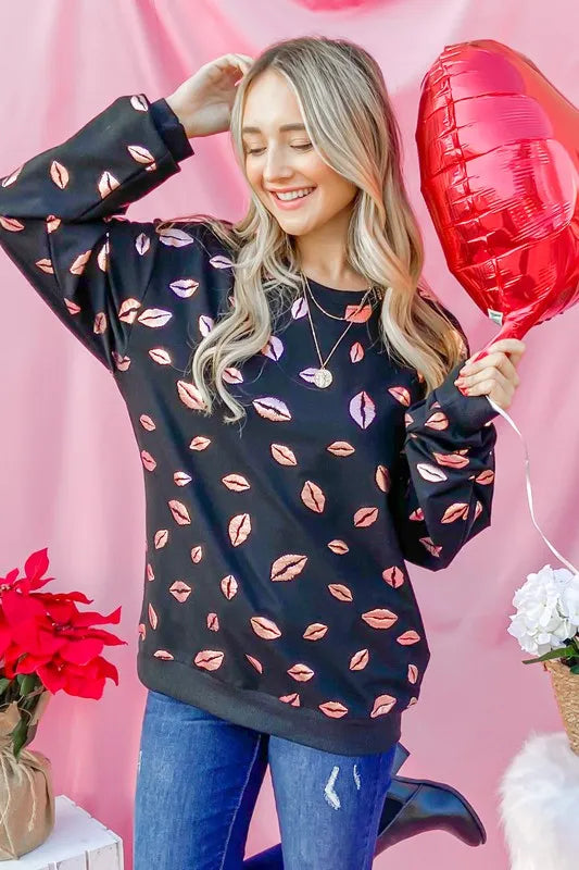 And The Why Kiss Pink Foil Allover Print Pullover Sweatshirts cab1e30bd2e84ca5827aecbdebff5dc2-Max-Origin