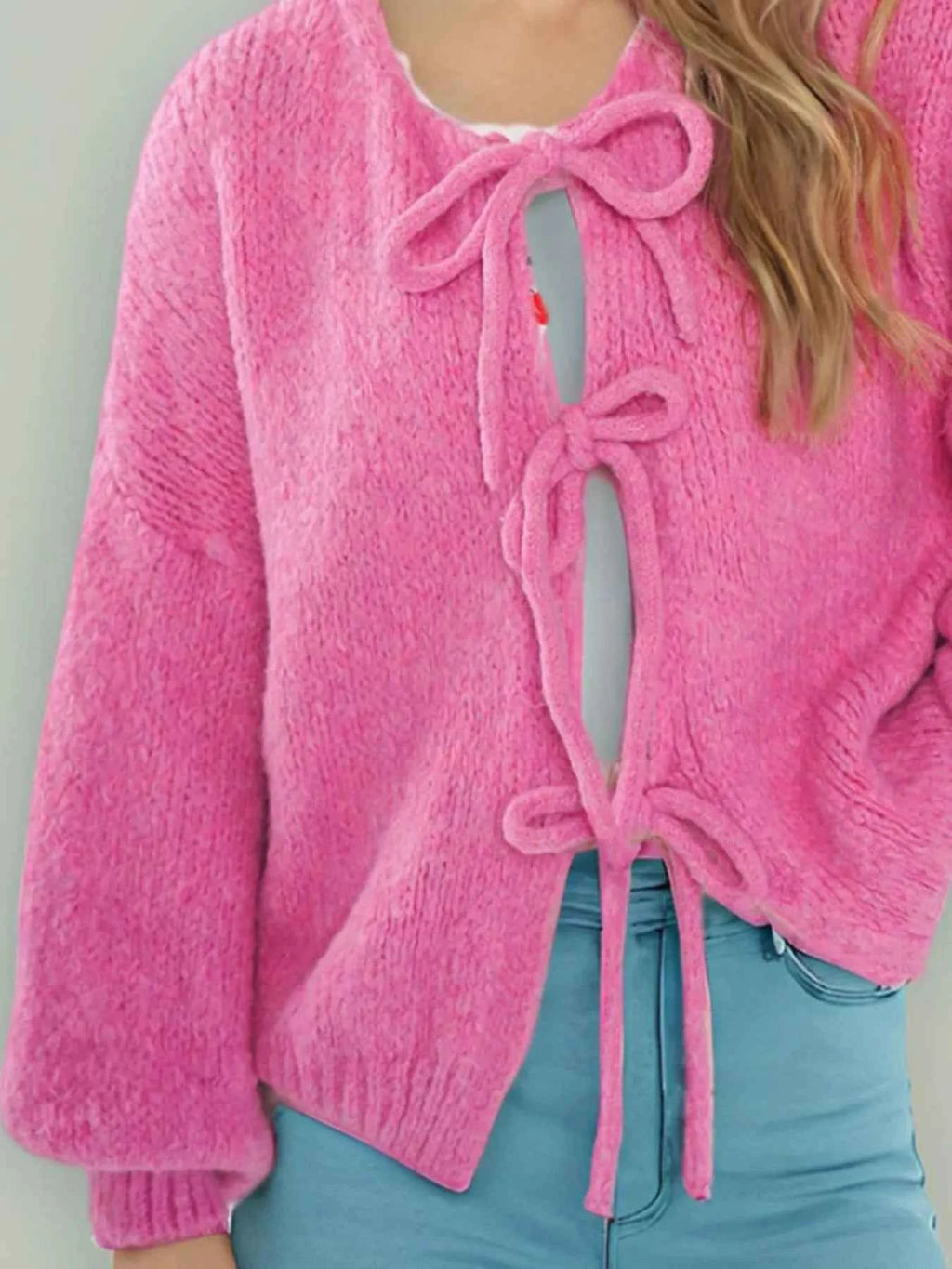 Cozy Bow-Tie Front Knit Cardigan cad4def7-eeab-4373-b320-a1d887c1a038-Max-Origin