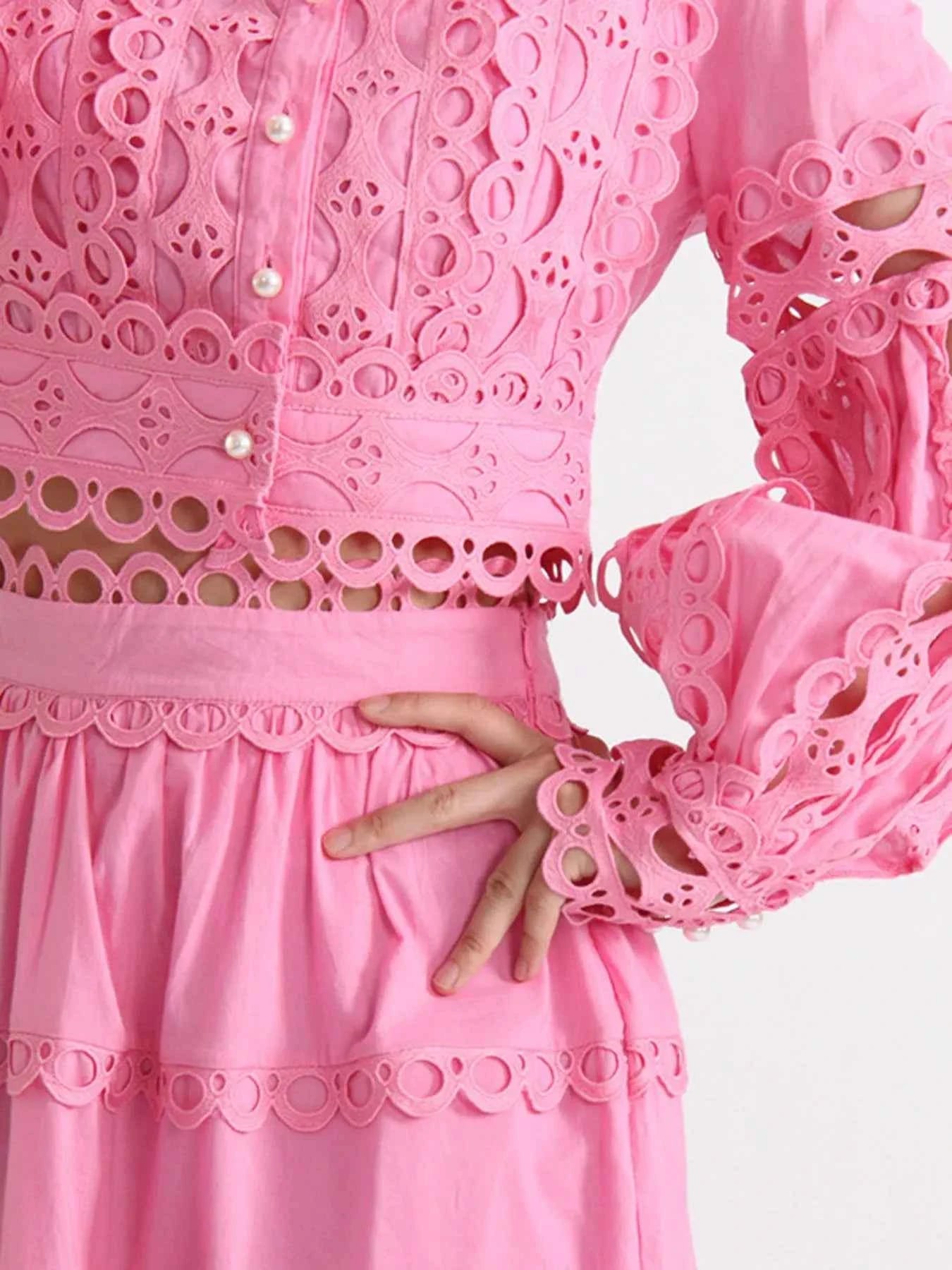Lace Button Up Long Sleeve Top and Skirt Set cae2bc00-ddd8-4af1-9b67-ddd04f2018c3-Max-Origin
