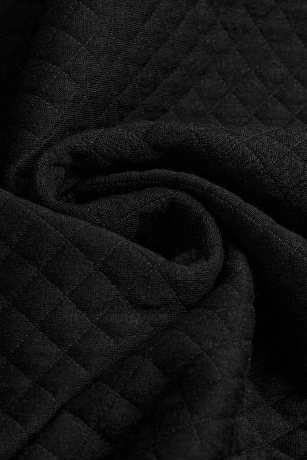 Black Lattice Texture Retro Flap Pocket Button Quilted Shacket cb2adca10459d638