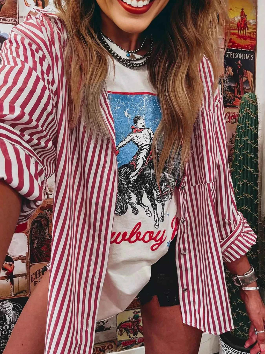 Striped Button-Up Long Sleeve Shirt Strawberry cb964044274c4082b0bb53f865971b22-Max-Origin