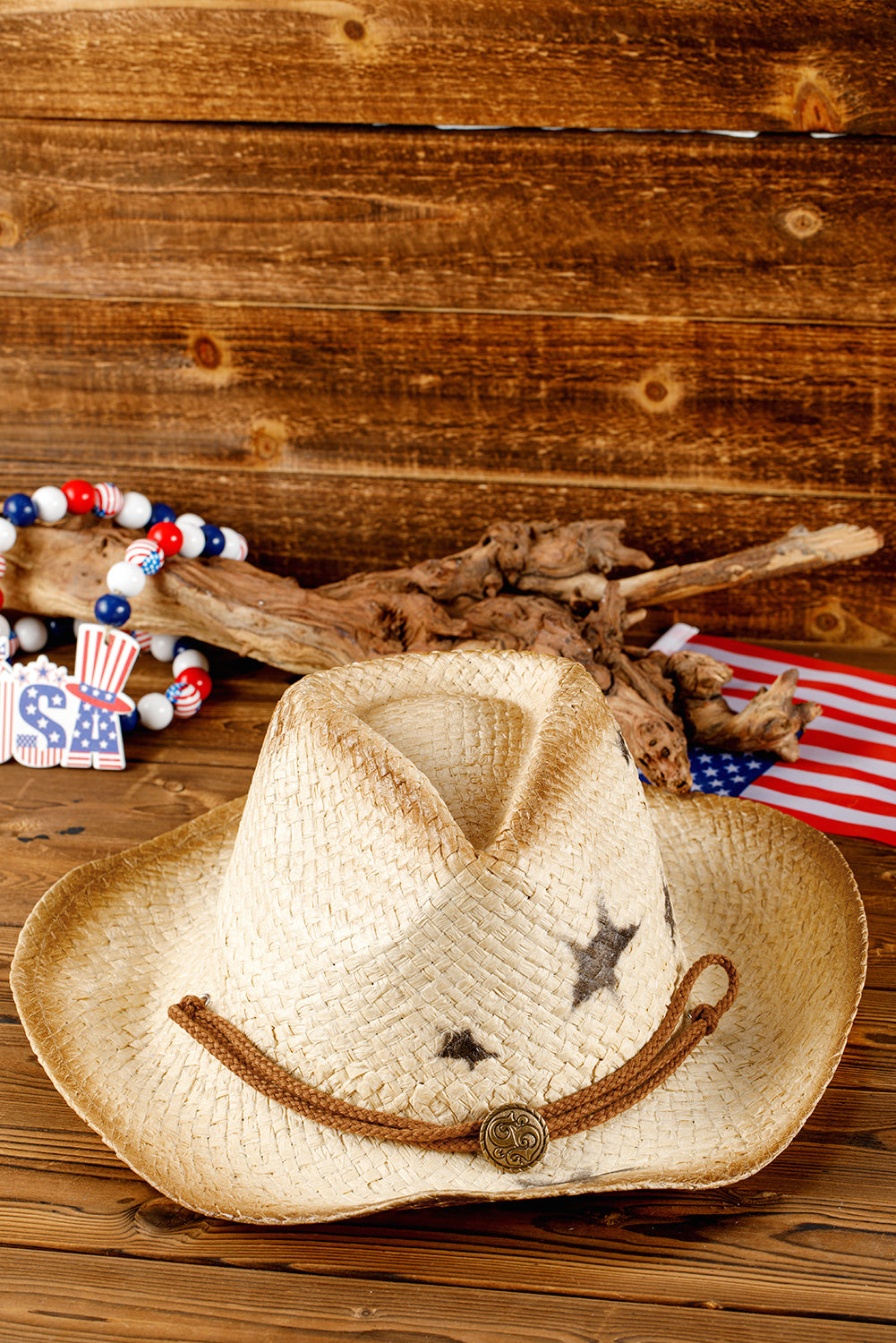 Khaki Wide Brim Cowboy Hat cc09fb83fa1c28e1