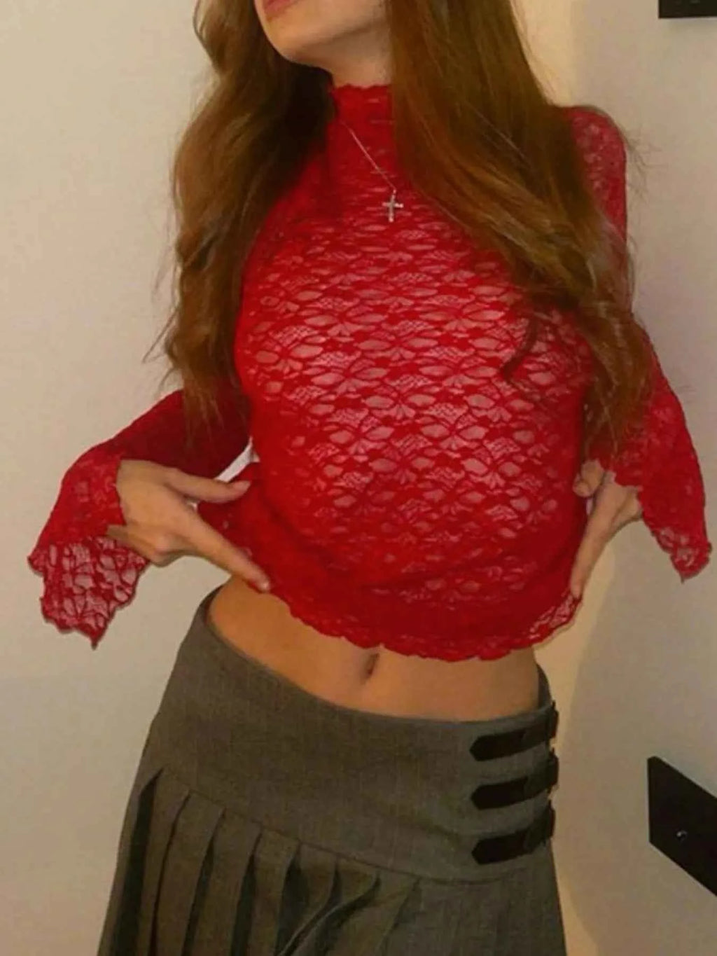 Mock Neck Lace Long Sleeve Mesh T-Shirt cc0fe2e5-dff9-42e4-8c39-5fe8ae5ab7ef-Max-Origin